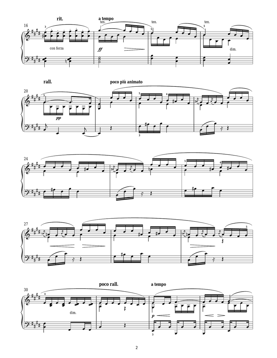 Etude In E Major, Op. 10, No. 3 (Tristesse) (Abridged and simplified) Piano Method scores gallery preview page 2