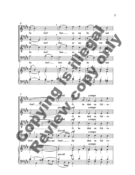 Three American Hymn-Tune Settings: 1. Saw Ye My Savior?