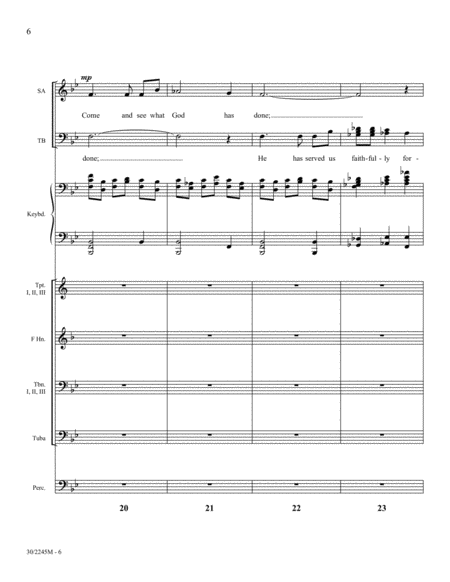 For the Living of These Days - Brass and Percussion Score/Parts
