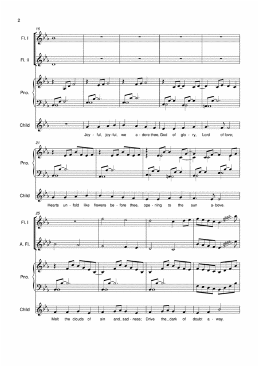 Joyful, Joyful We Adore Thee Small Ensemble scores gallery preview page 2