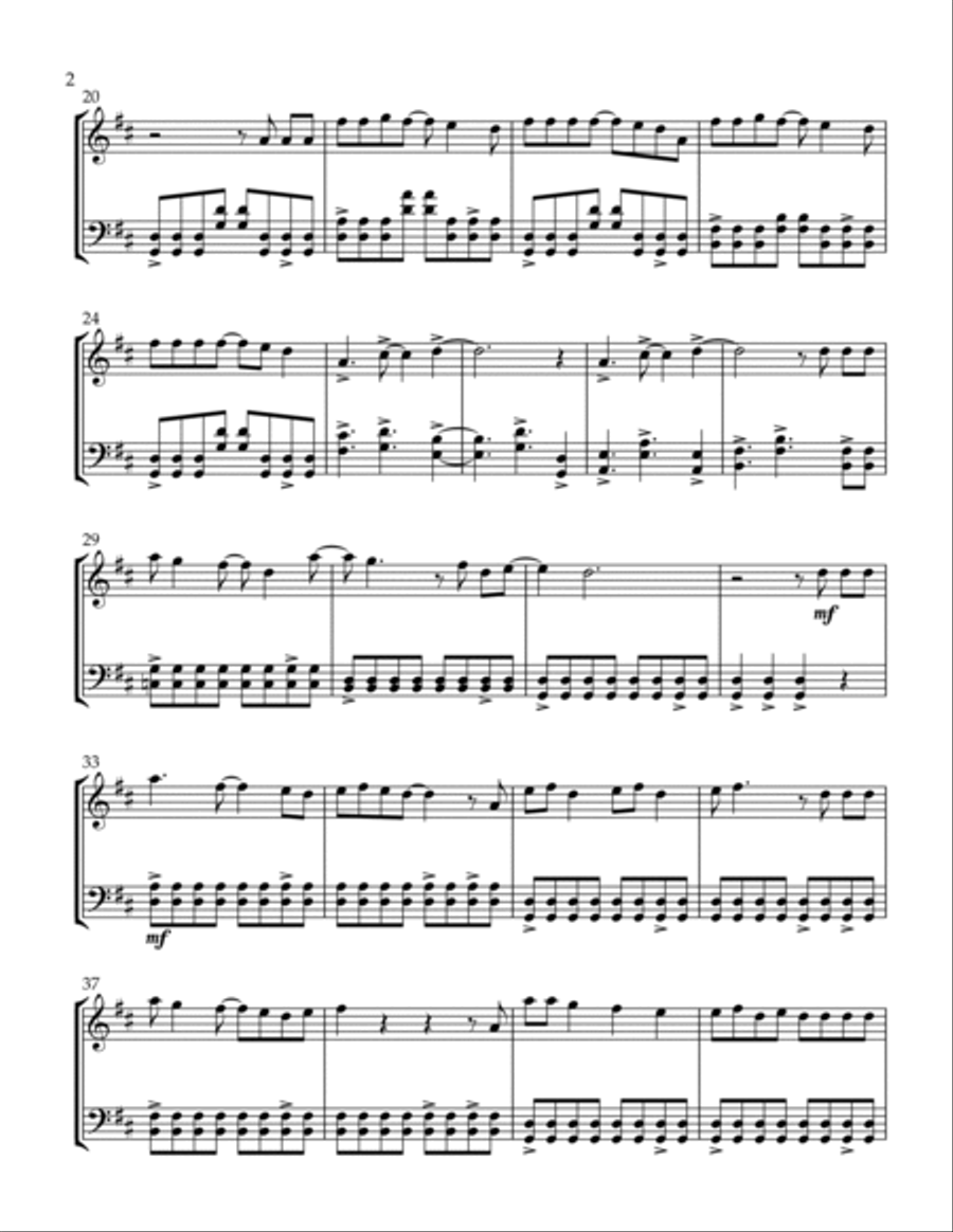 Sugar, We're Goin' Down String Duet scores gallery preview page 2