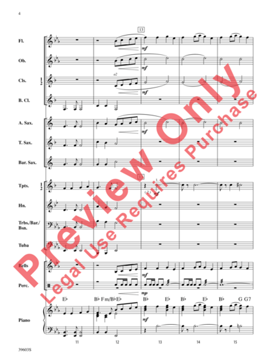 Ode to Joy Concert Band scores gallery preview page 5