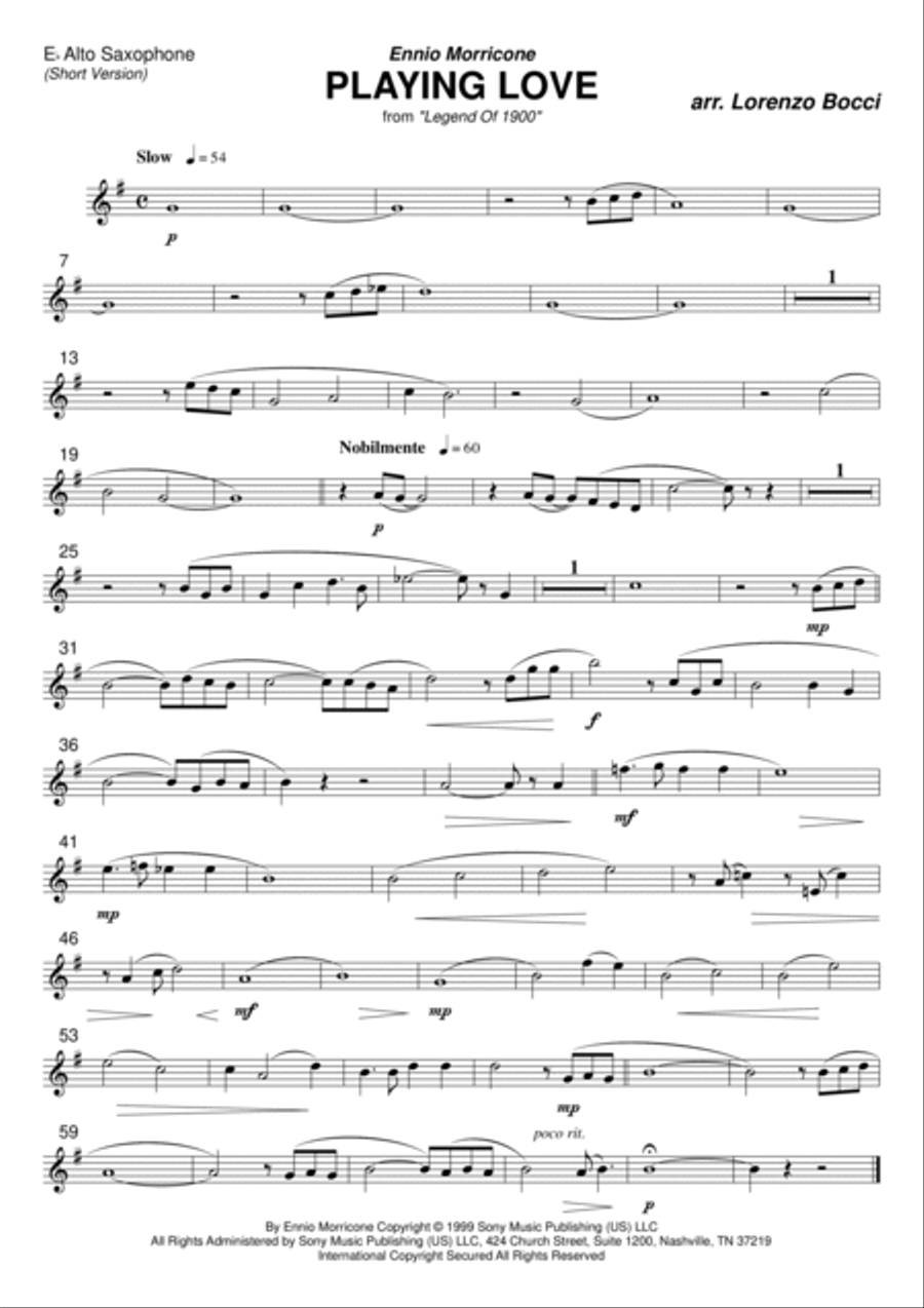 Playing Love Saxophone Quartet scores gallery preview page 5