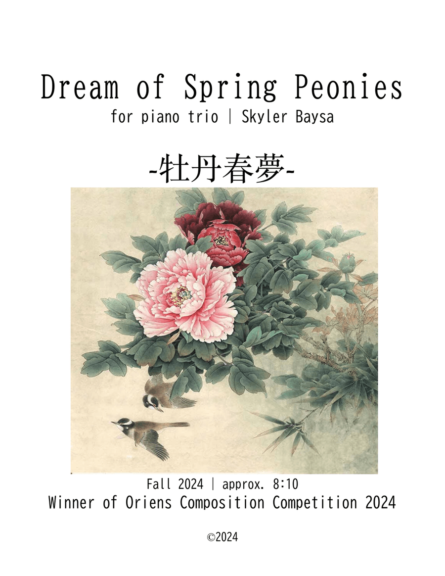 Dream of Spring Peonies Piano Trio scores gallery preview page 1