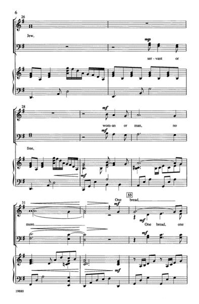 One Bread, One Body by Mark Hayes 4-Part - Digital Sheet Music