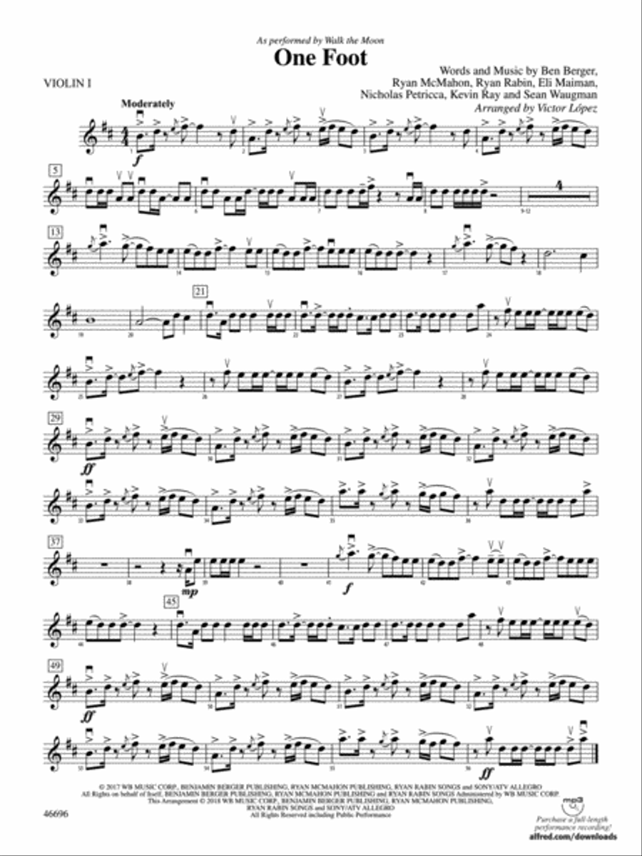 One Foot: 1st Violin