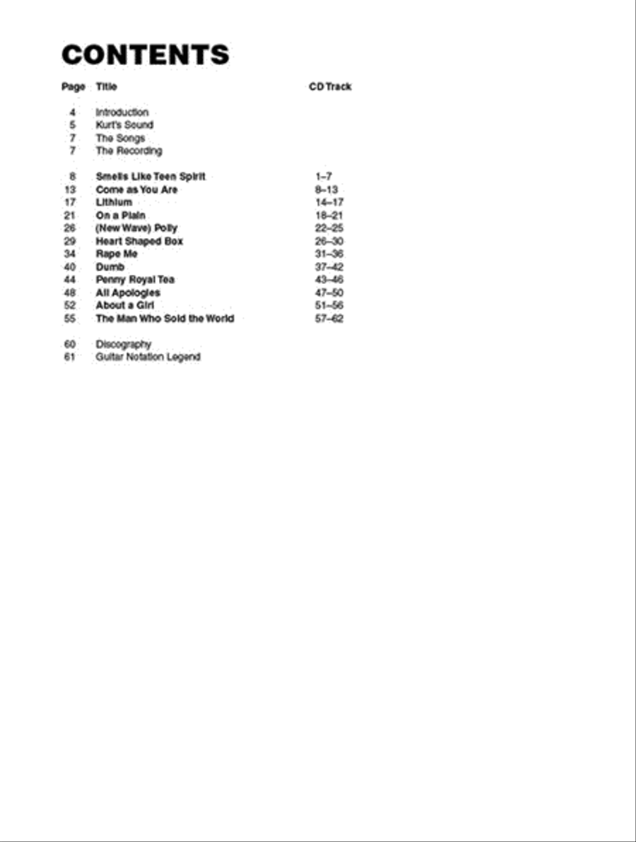 The Best of Nirvana Electric Guitar scores gallery preview page 3