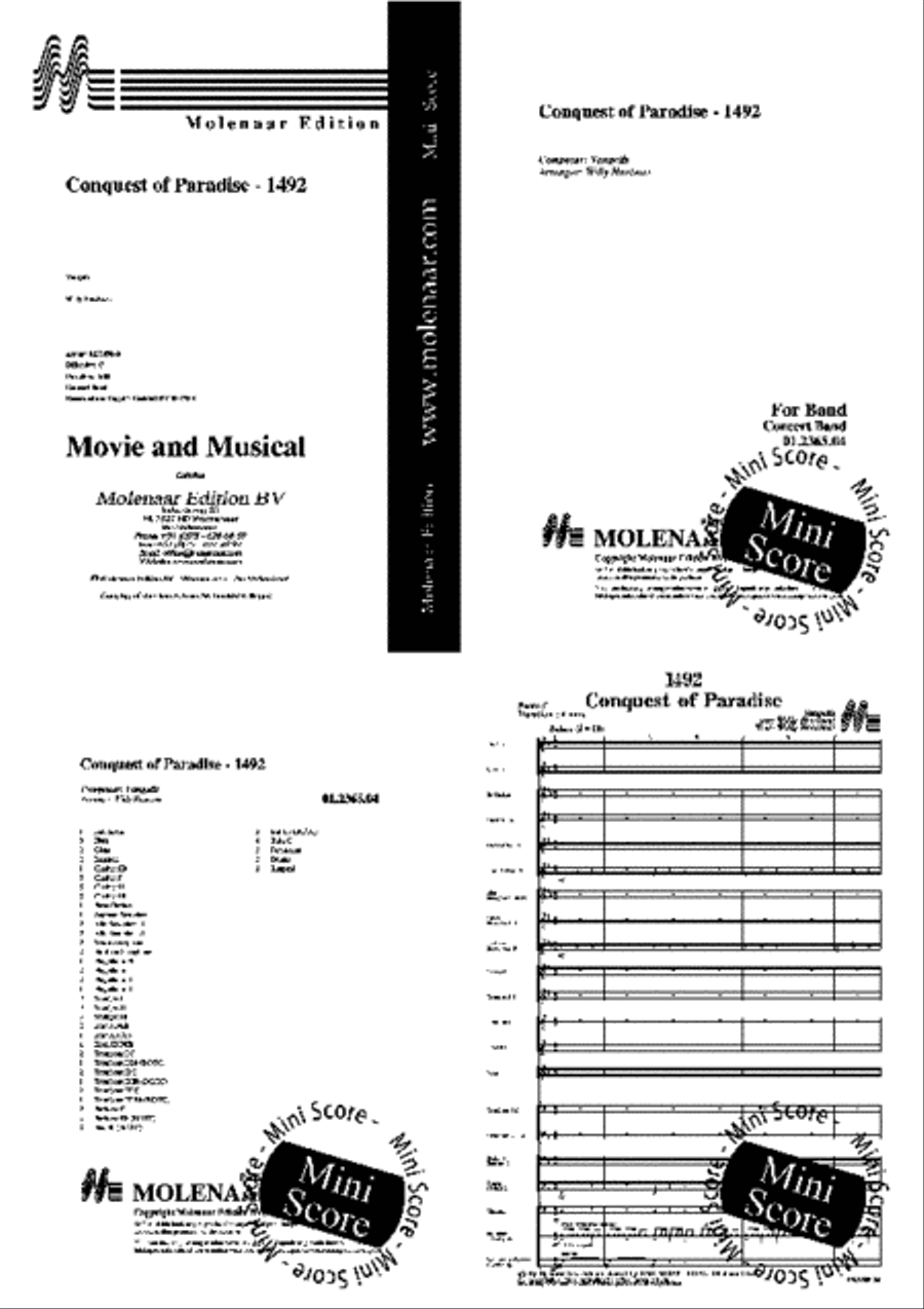 Conquest of Paradise Concert Band scores gallery preview page 2