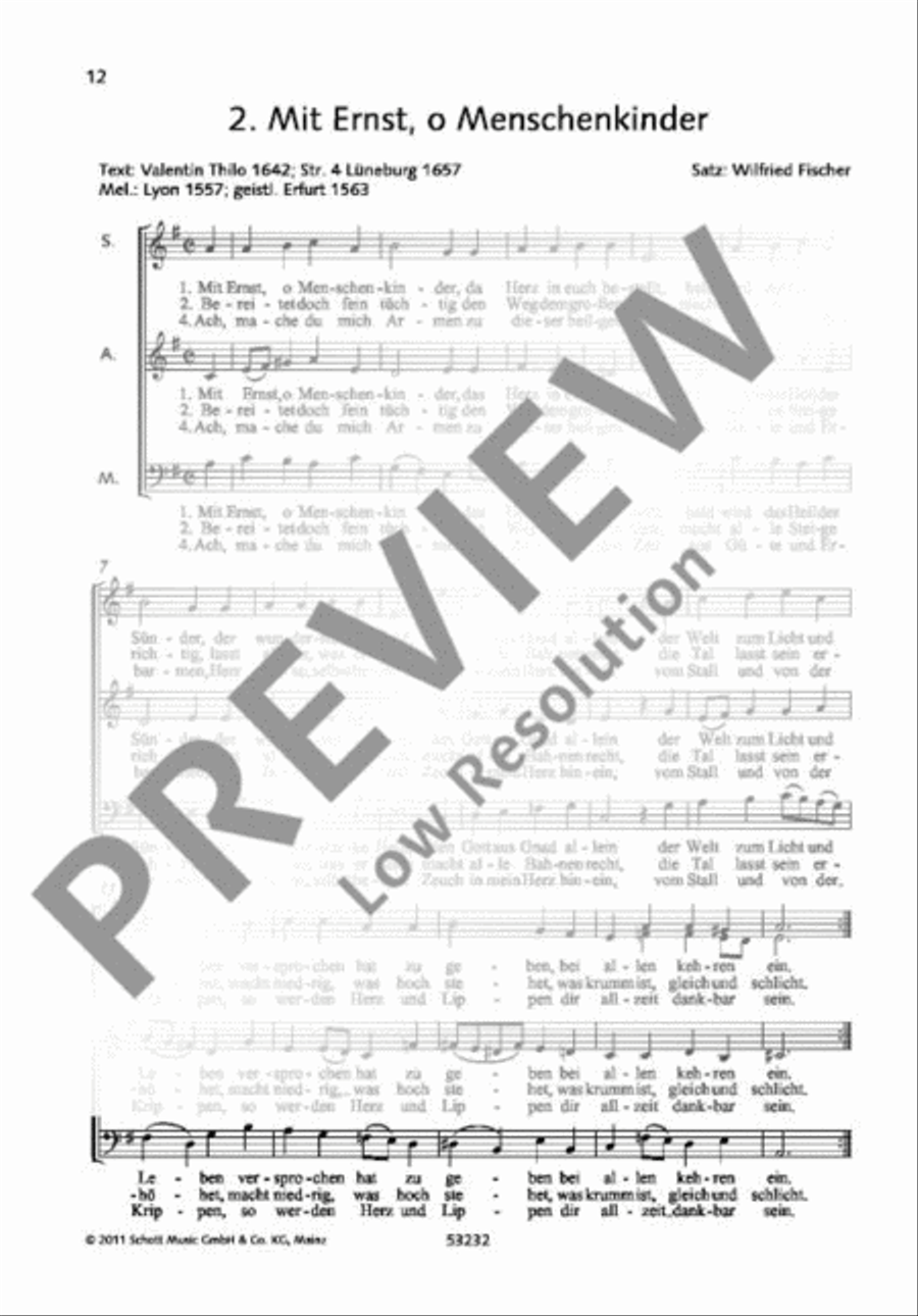 Mit Ernst, o Menschenkinder A Cappella scores gallery preview page 2