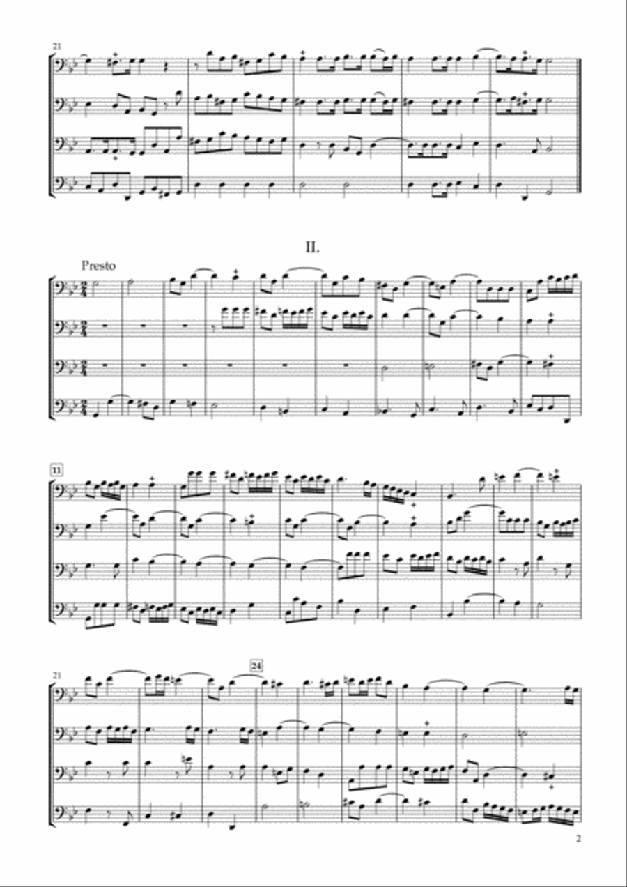 Sonata Op.34-1 for Four Violoncellos Cello Solo scores gallery preview page 2