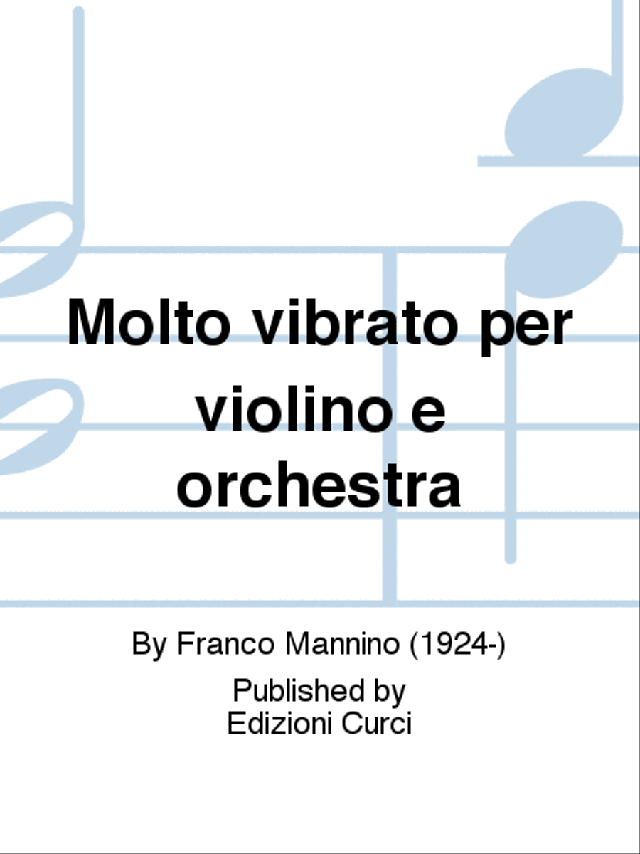 Molto vibrato per violino e orchestra Violin Solo scores gallery preview page 1