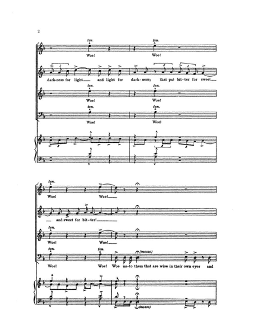 Woe Unto Them 4-Part scores gallery preview page 2