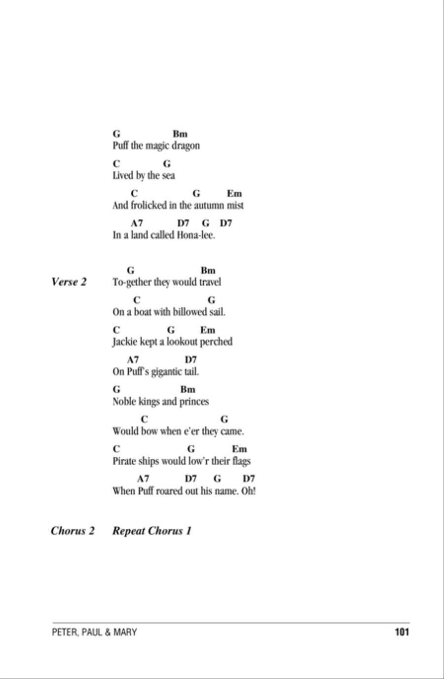 Puff The Magic Dragon Puff The Magic Dragon Acoustic Guitar scores gallery preview page 2