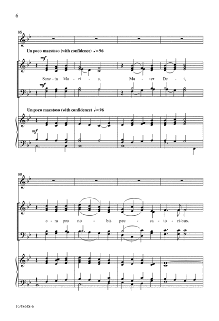 Ave Maria Ave Maria 4-Part scores gallery preview page 6