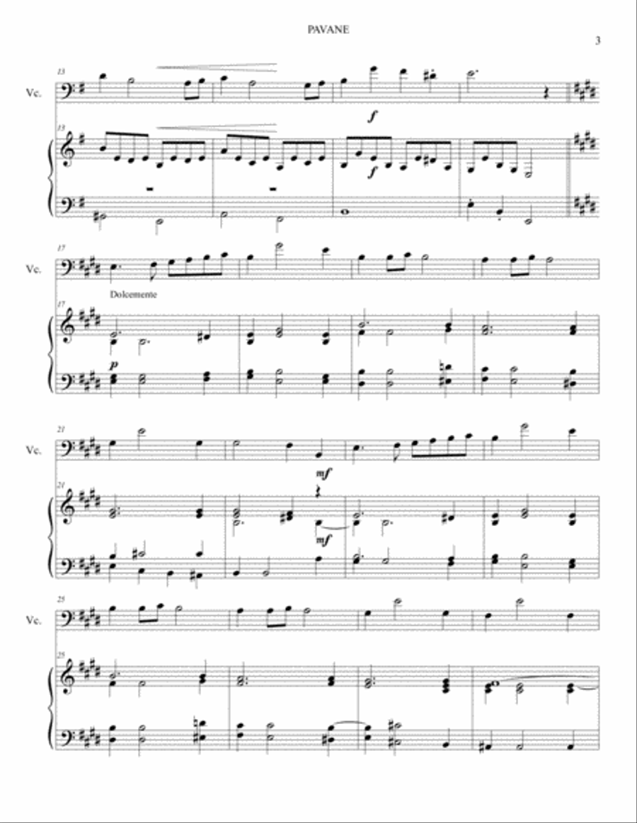 PAVANE - Francoeur - For Cello and piano image number null