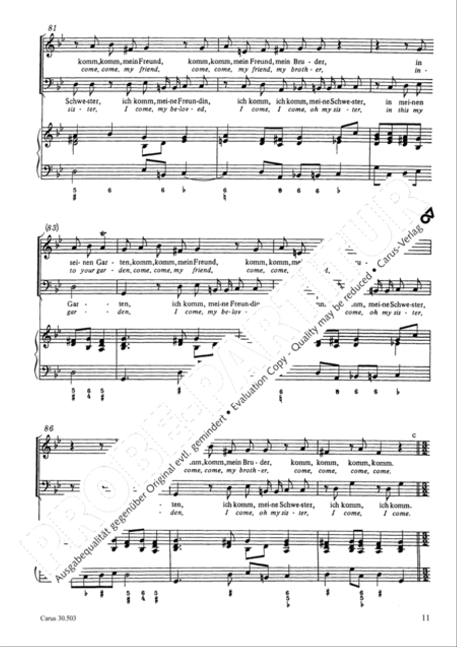 My beloved, you are fair (Meine Freundin, du bist schon) 4-Part scores gallery preview page 14
