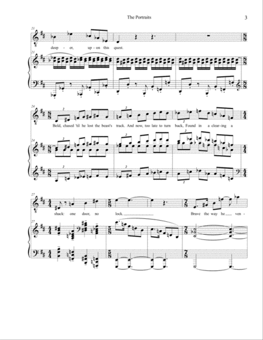 Songs for Halloween: 3. The Portraits High Voice scores gallery preview page 3