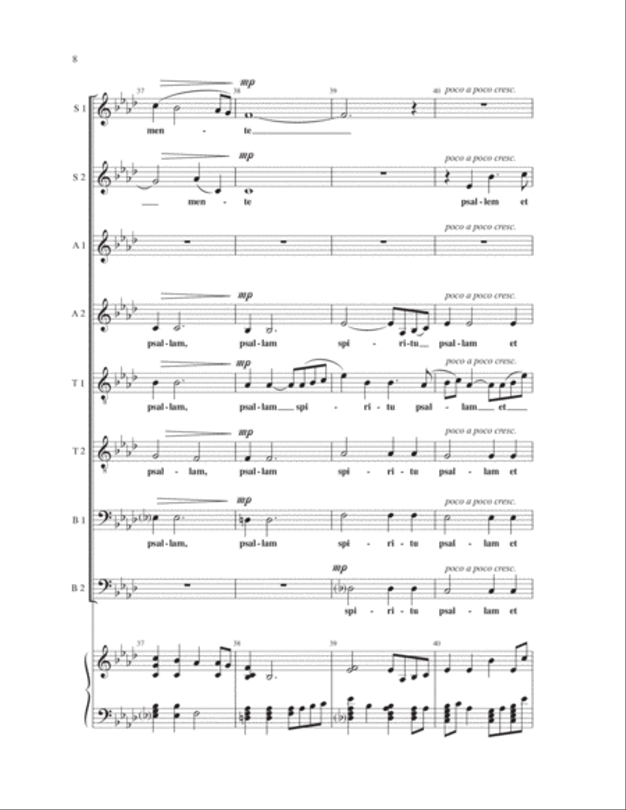 Cum Laude Ego Canto (With Praise I Will Sing) Divisi scores gallery preview page 8