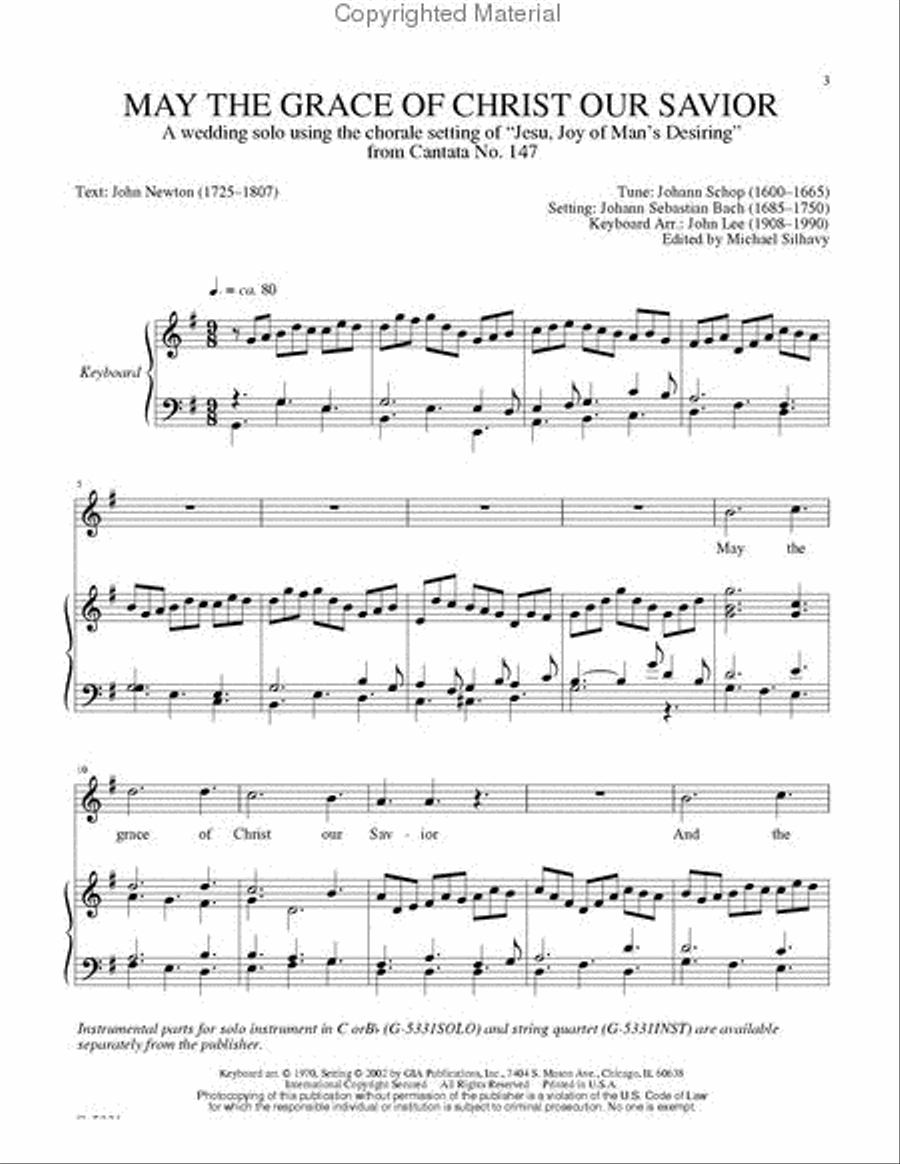 May the Grace of Christ Our Savior Voice Solo scores gallery preview page 2
