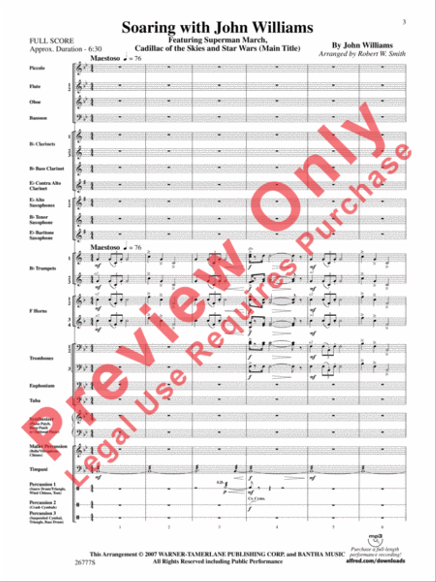 Soaring with John Williams Concert Band scores gallery preview page 4