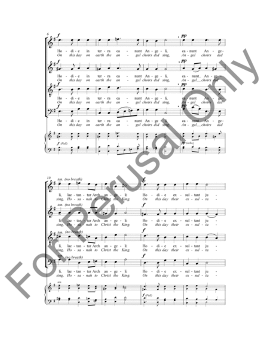 Hodie, Christus Natus Est 4-Part scores gallery preview page 3