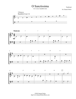 O Sanctissima (Oh, How Joyfully) - for 2-octave handbell choir