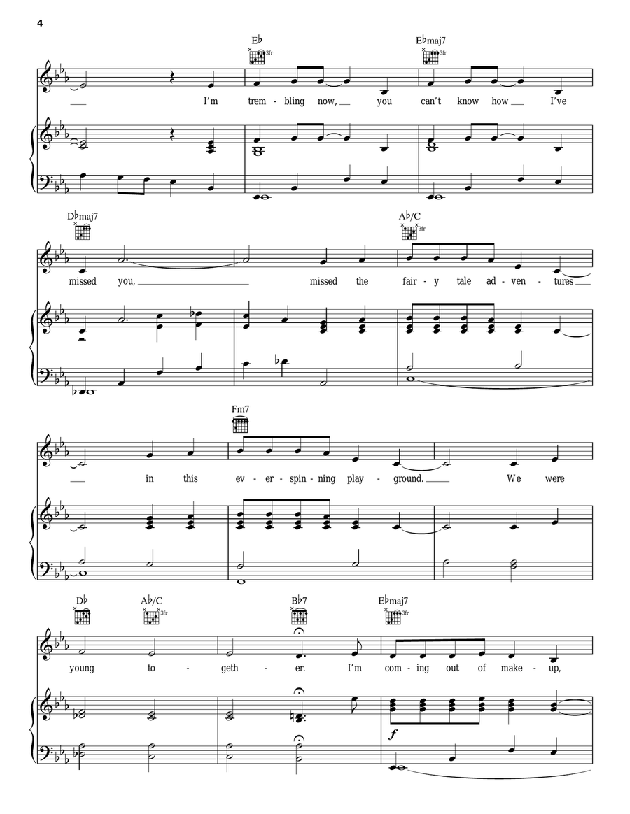As If We Never Said Goodbye Piano, Vocal, Guitar scores gallery preview page 4