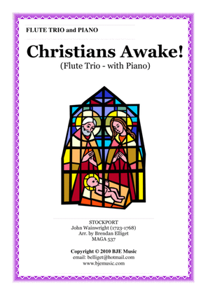 Book cover for Christians Awake [Bb] - Flute Trio with Piano Accompaniment Score and Parts PDF