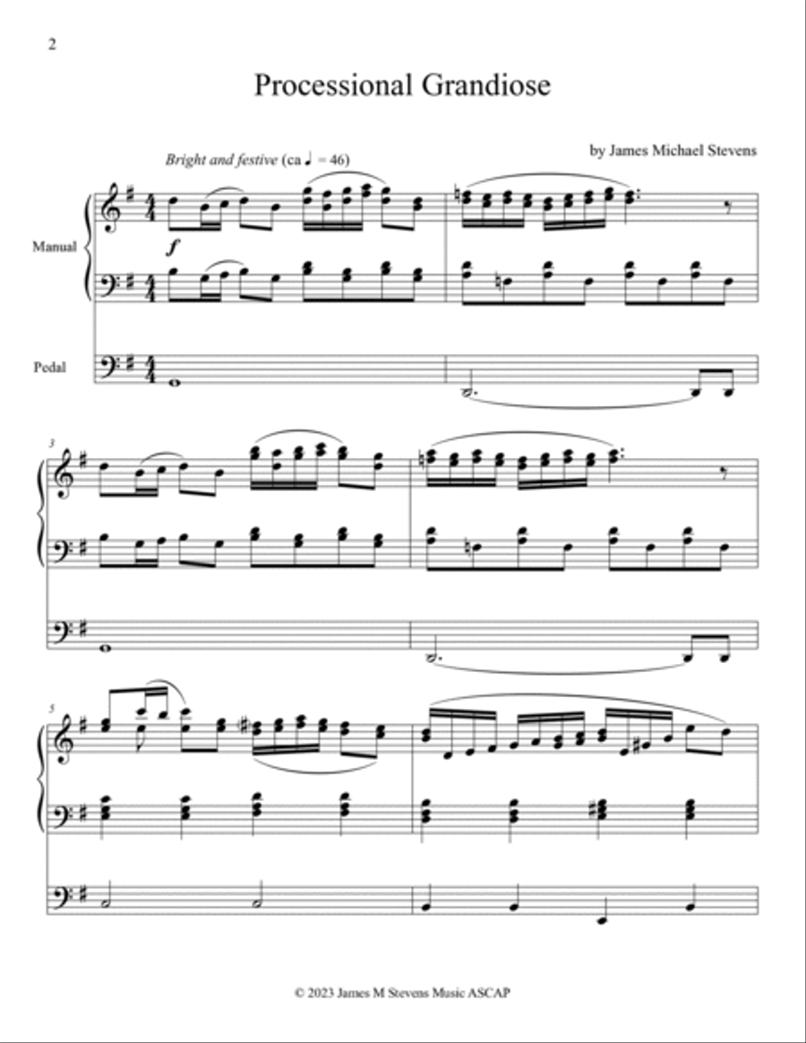 Processional Grandiose - Organ Solo Organ Solo scores gallery preview page 2