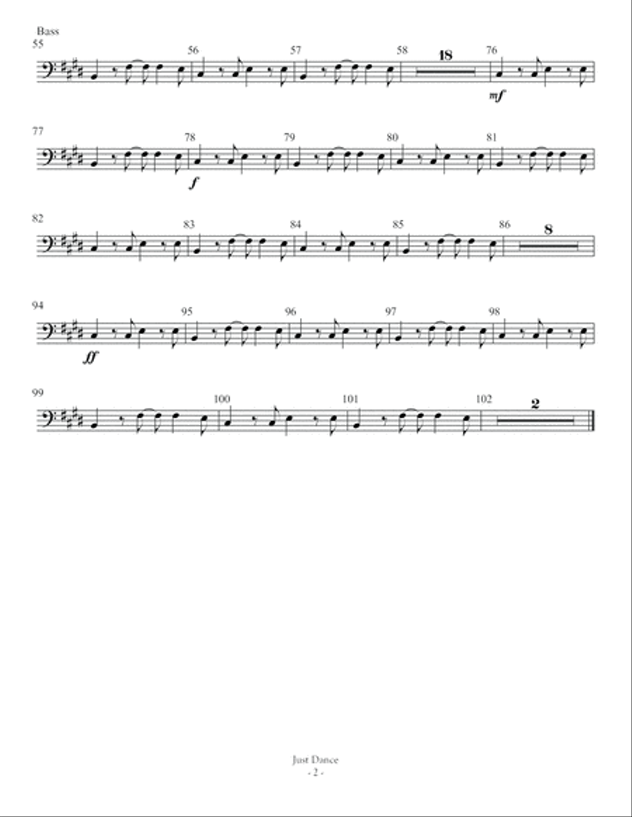 Just Dance Just Dance Handbell Choir scores gallery preview page 3