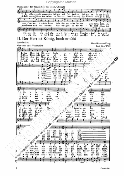 Sechs Chorsatze von Bach, Kurig und Sartorius