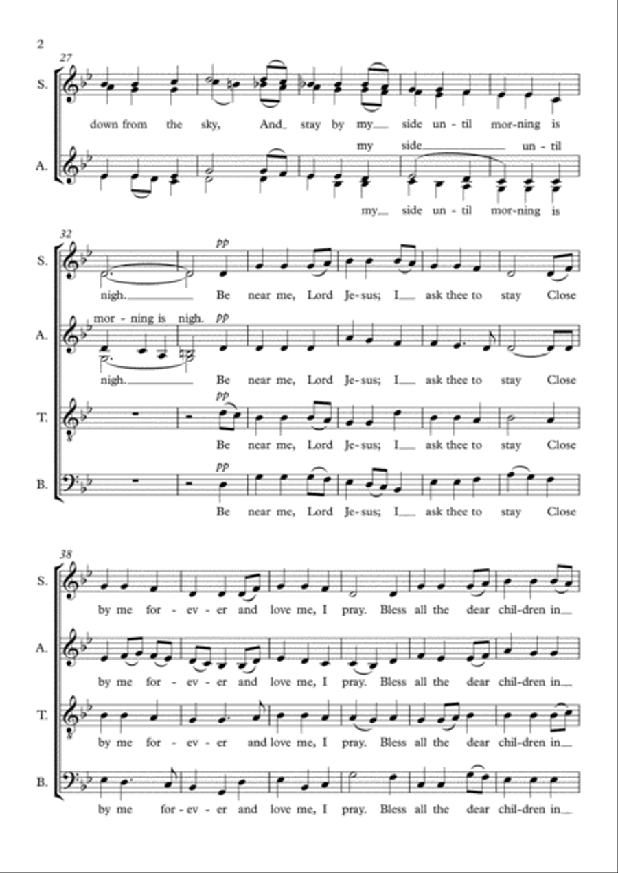Away in a Manger - Normandy Tune 4-Part scores gallery preview page 2
