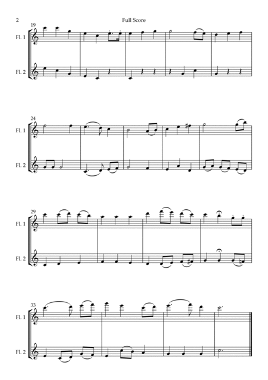 The Star Spangled Banner (USA National Anthem) for Flute Duo The Star Spangled Banner (USA National Anthem) for Flute Duo Flute Duet scores gallery preview page 2