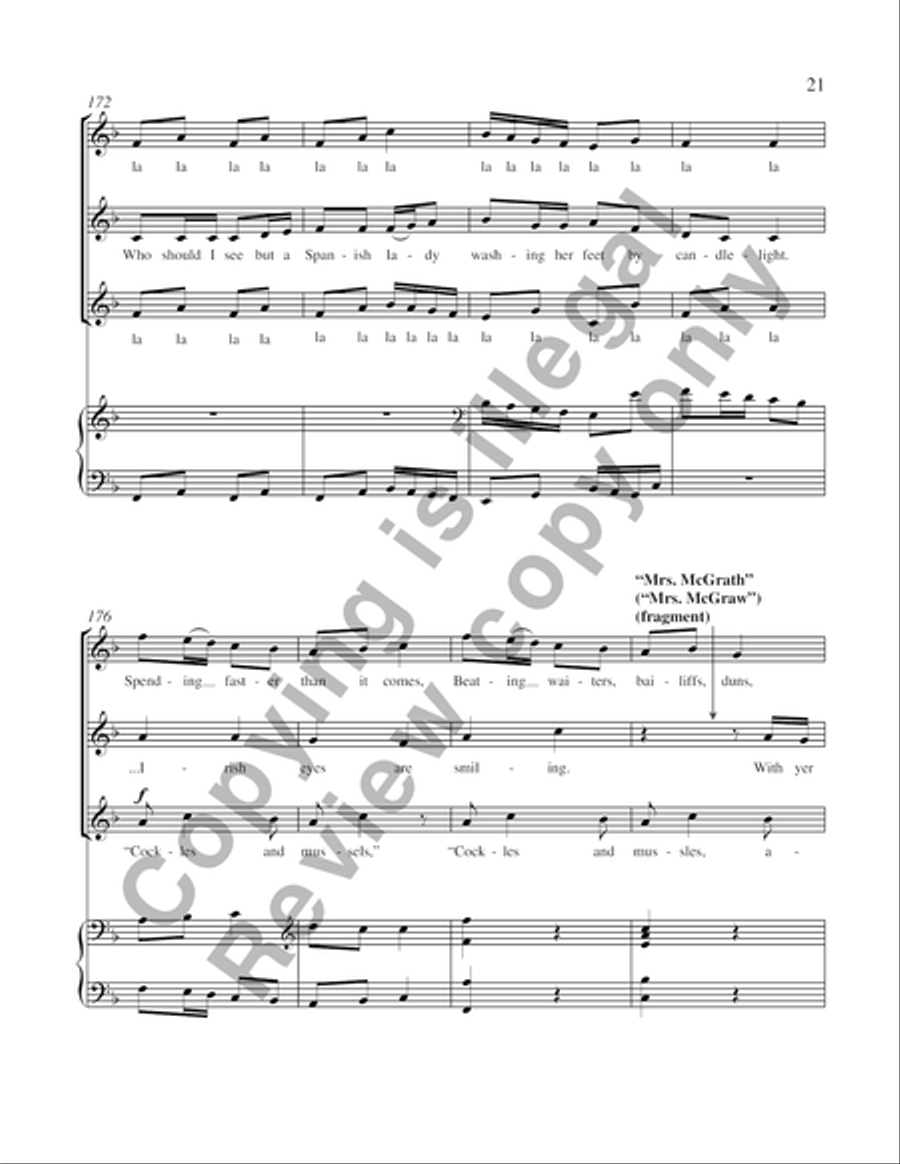 The Cat's Ramble (Medley of Irish Melodies) SSA scores gallery preview page 18