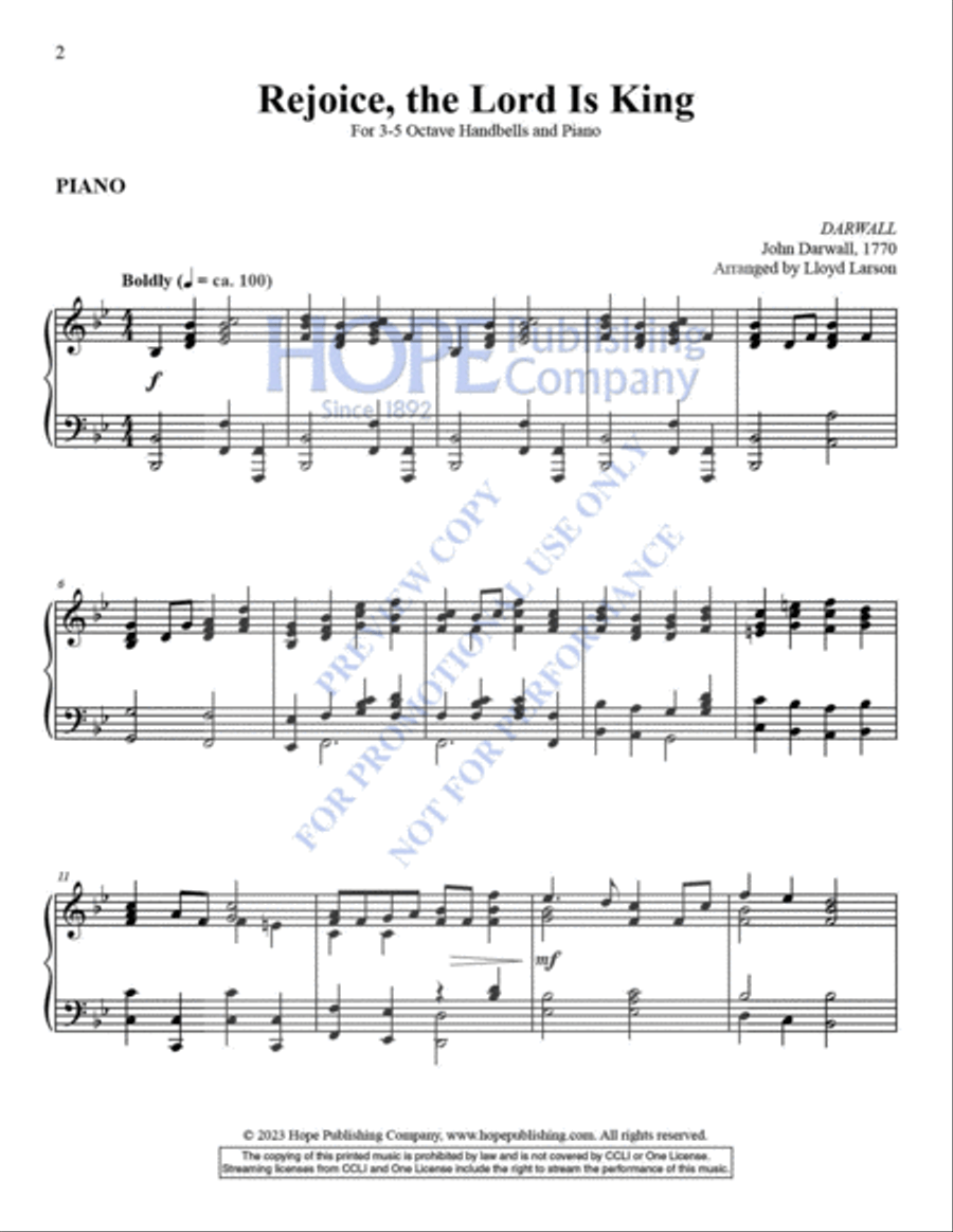Rejoice, the Lord Is King Set of Parts scores gallery preview page 11