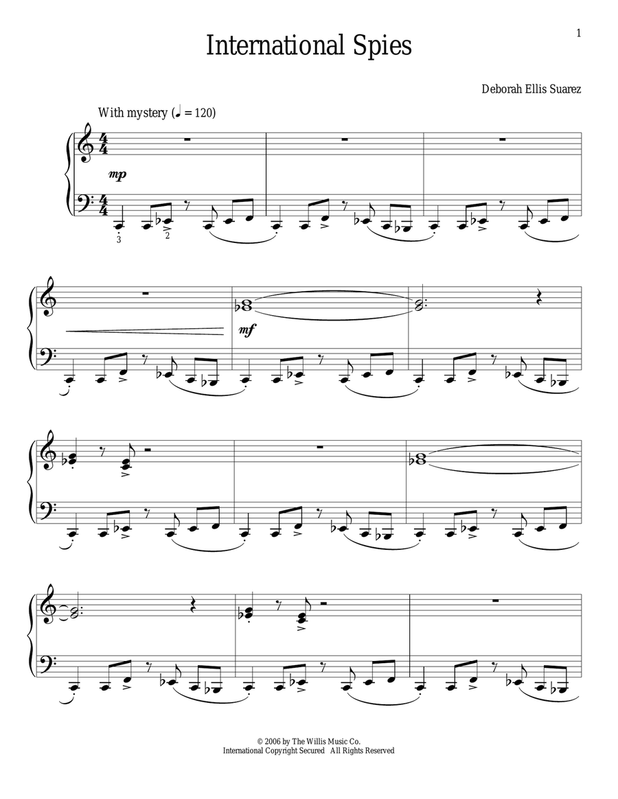 International Spies International Spies Piano Method scores gallery preview page 1