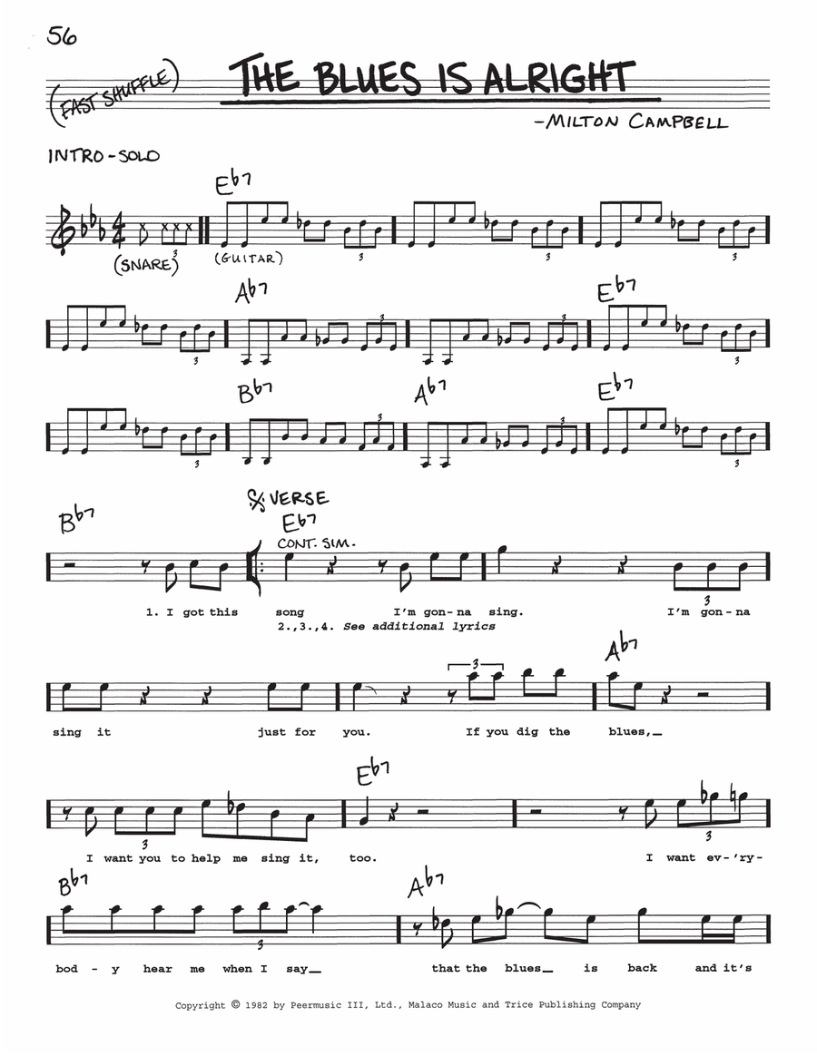 The Blues Is Alright Voice scores gallery preview page 1