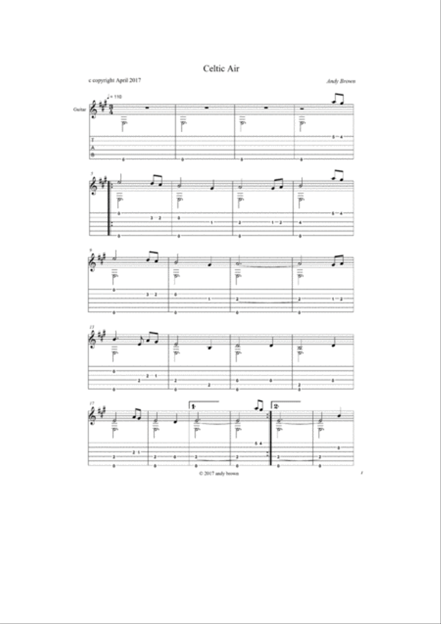 Celtic Air Celtic Air Acoustic Guitar scores gallery preview page 1