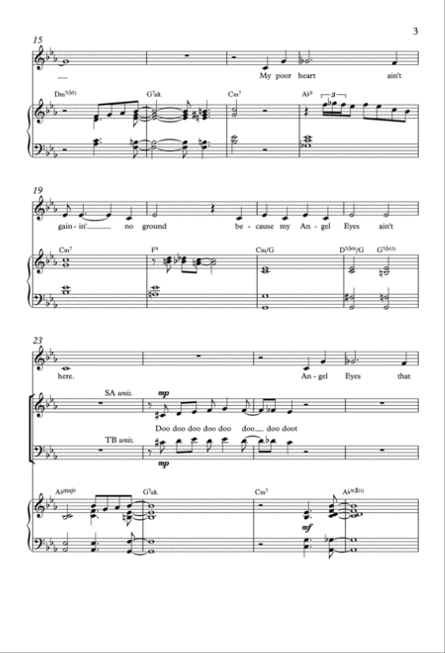 Angel Eyes 4-Part scores gallery preview page 3