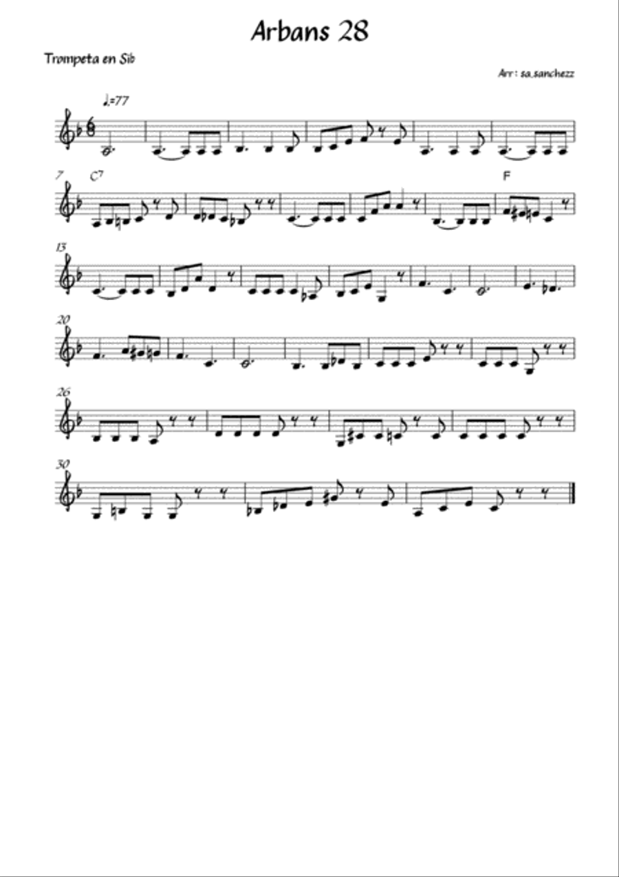 Arbans Lesson 28 Arbans Lesson 28 Small Ensemble scores gallery preview page 3