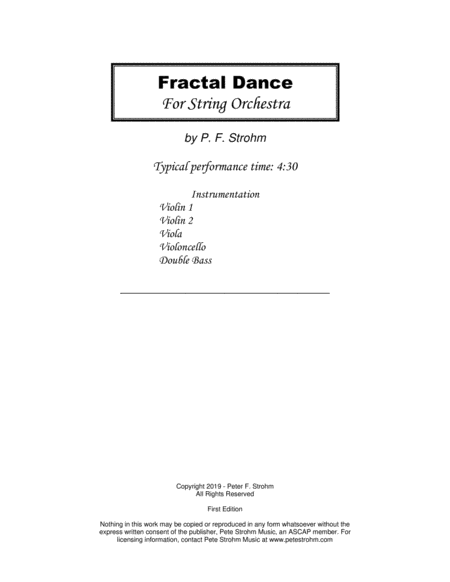 Fractal Dance (for String Orchestra) image number null