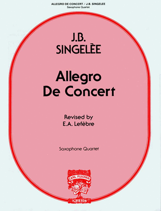 Book cover for Allegro De Concert