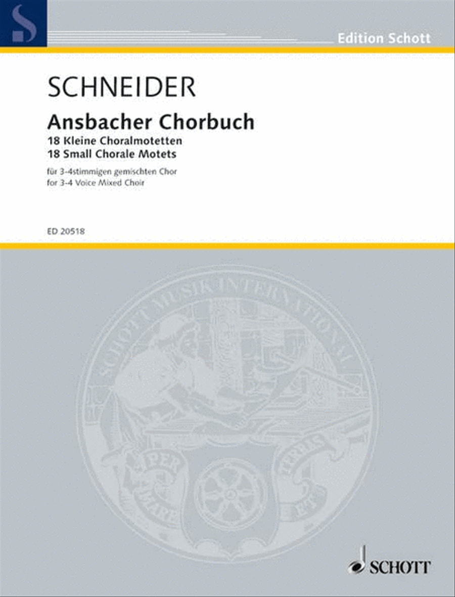 Ansbacher Chorbuch Ansbacher Chorbuch 4-Part scores gallery preview page 1
