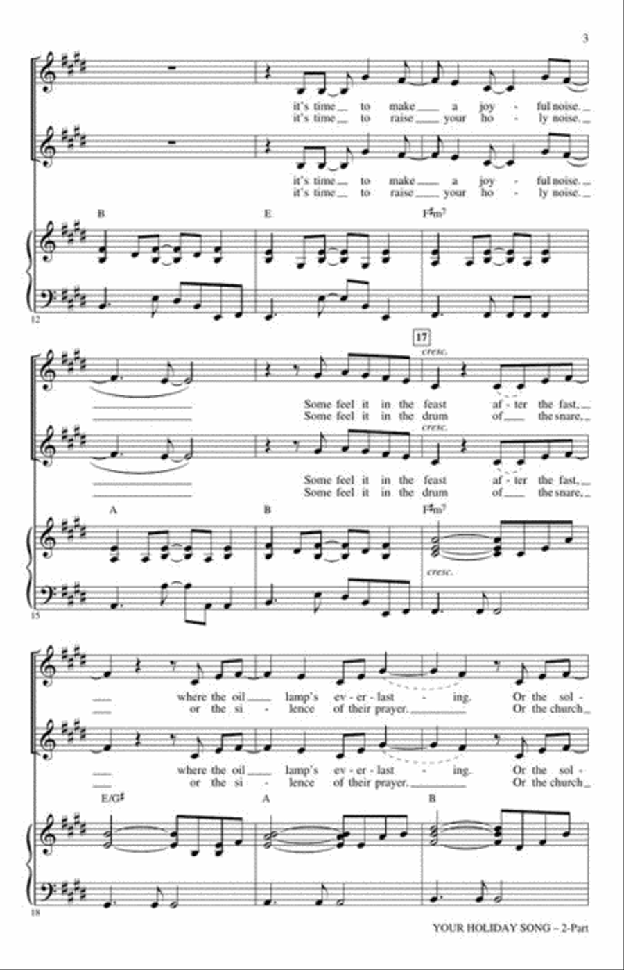 Your Holiday Song 2-Part scores gallery preview page 4