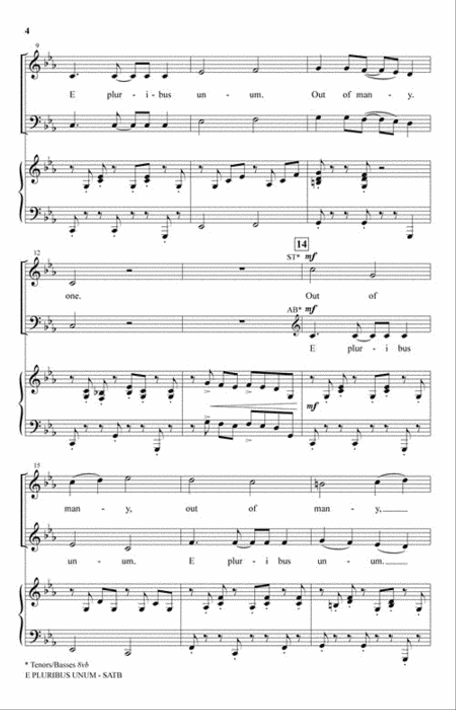 E Pluribus Unum 4-Part scores gallery preview page 3