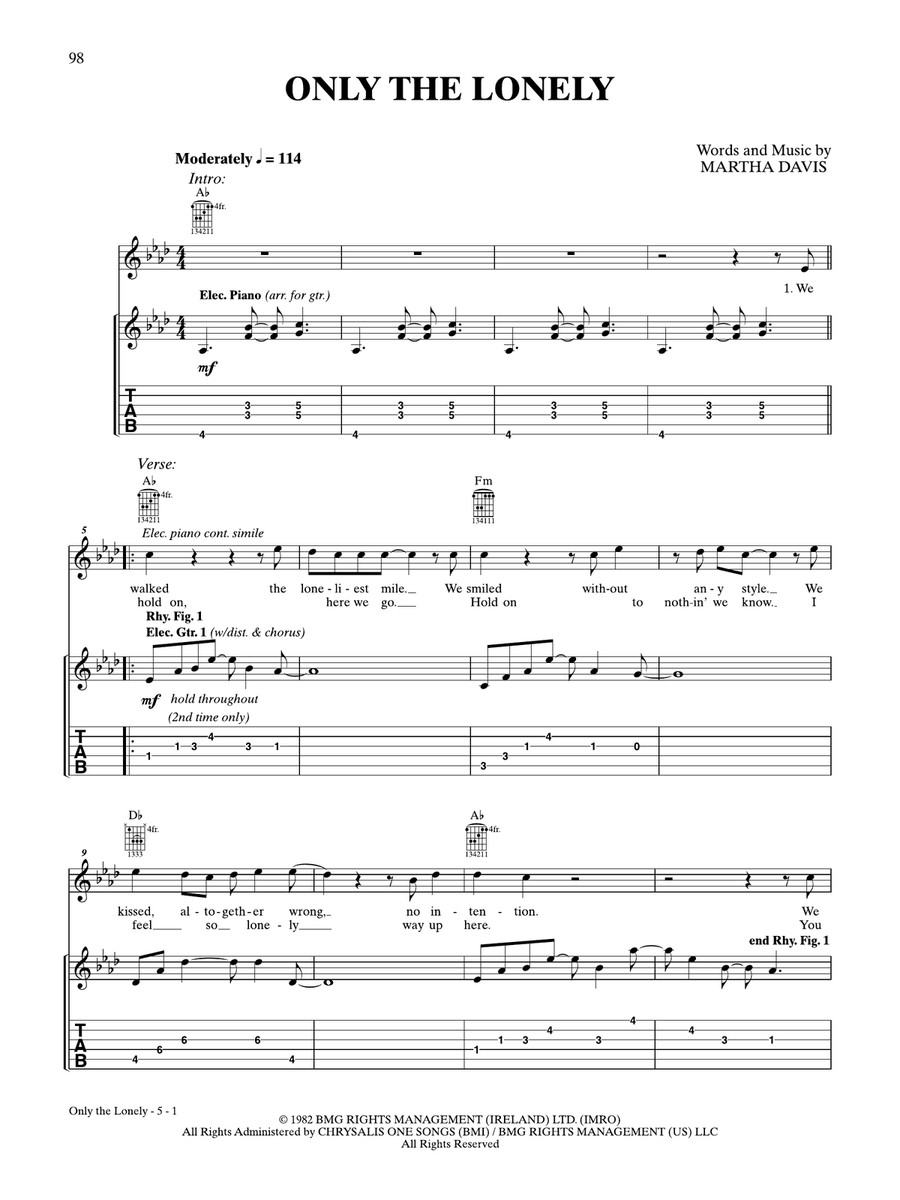 Only the Lonely Acoustic Guitar - Digital Sheet Music