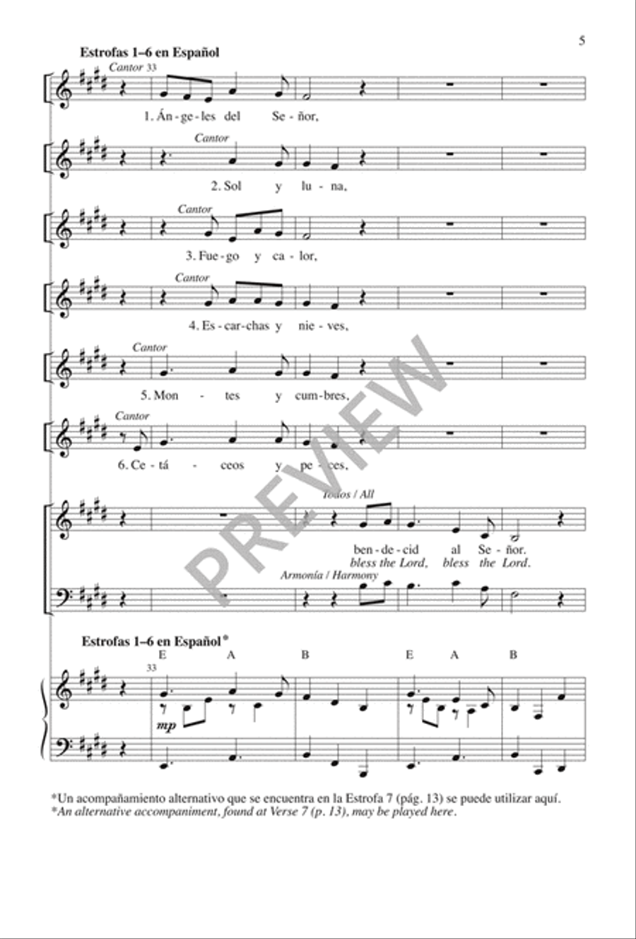 Cántico de Daniel / Canticle of Daniel 3-Part scores gallery preview page 6