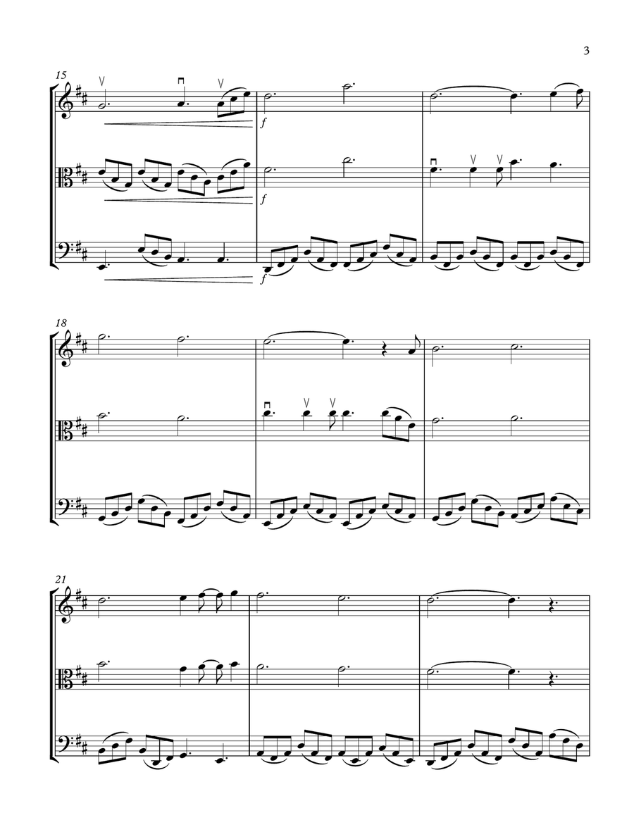 Can't Help Falling In Love String Trio scores gallery preview page 3