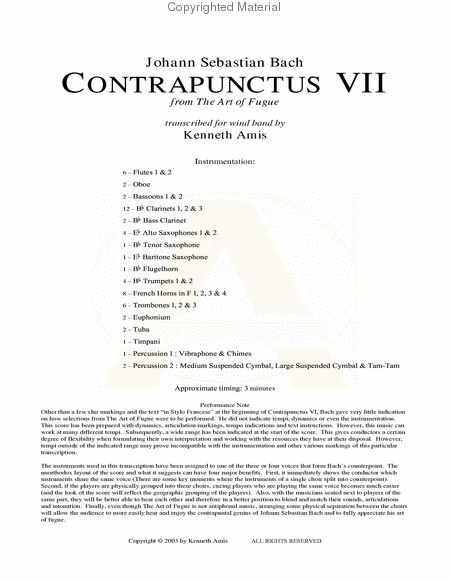 Contrapunctus 7 - STUDY SCORE ONLY image number null