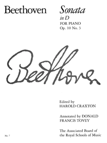 Ludwig van Beethoven : Piano Sonata in D Op. 10 No. 3